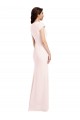 Stretch Crepe Long V-Neck A-Line Formal Evening Gown / Prom Dress / Bridesmaid Dress Sudbury
