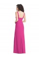 Stretch Crepe Low Back Long Square Neck Trumpet Semi Formal Evening Dress / Prom Dress / Bridesmaid Dress Sudbury
