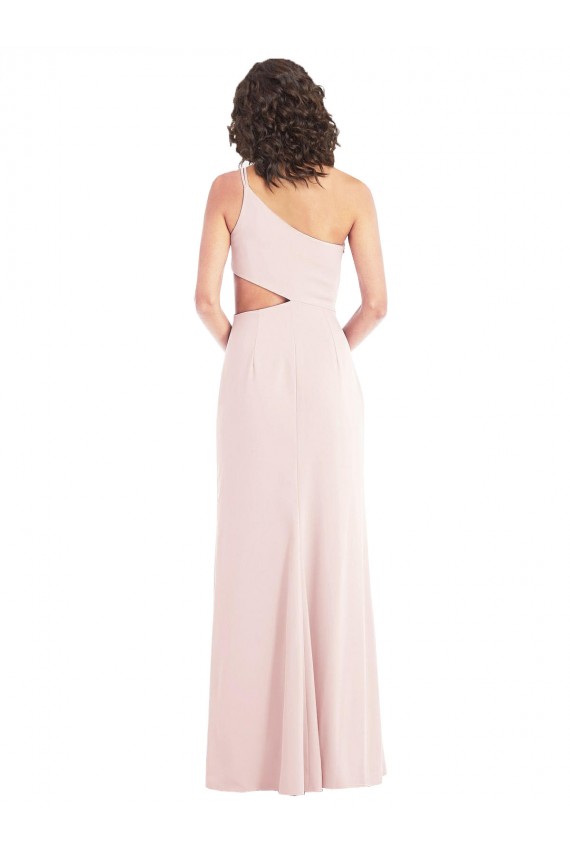 Stretch Crepe Long One Shoulder Pink Trumpet Formal Evening Gown / Prom Dress / Bridesmaid Dress Sudbury