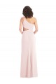 Stretch Crepe Long One Shoulder Pink Trumpet Formal Evening Gown / Prom Dress / Bridesmaid Dress Sudbury