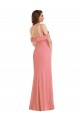 Stretch Crepe Low Back Long One Shoulder Trumpet Semi Formal Evening Dress / Prom Dress / Bridesmaid Dress Sudbury