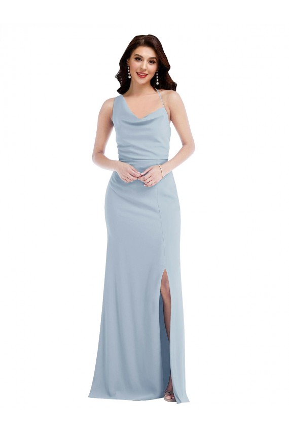 Stretch Crepe Long One Shoulder Trumpet Formal Dress / Bridesmaid Dress Sudbury