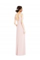 Stretch Crepe Low Back Long V-Neck A-Line Black Tie Evening Dress / Prom Dress / Bridesmaid Dress Sudbury
