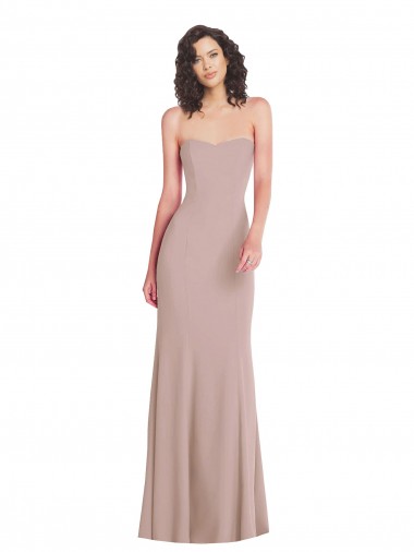 Stretch Crepe Long Sweetheart Dusty Pink Mermaid Formal Dress / Bridesmaid Dress Sudbury