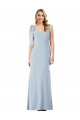 Stretch Crepe V-Back Long V-Neck Trumpet Semi Formal Evening Dress / Prom Dress / Bridesmaid Dress Sudbury