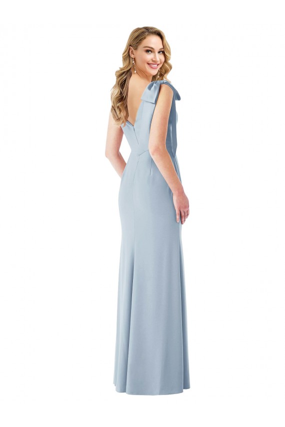 Stretch Crepe V-Back Long V-Neck Trumpet Semi Formal Evening Dress / Prom Dress / Bridesmaid Dress Sudbury