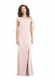 Stretch Crepe Long Off the Shoulder Pink Trumpet Formal Evening Gown / Prom Dress / Bridesmaid Dress Sudbury