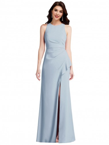Stretch Crepe Long Halter Neck Trumpet Formal Dress / Bridesmaid Dress Sudbury