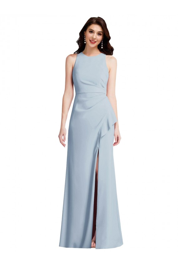 Stretch Crepe Long Halter Neck Trumpet Formal Dress / Bridesmaid Dress Sudbury