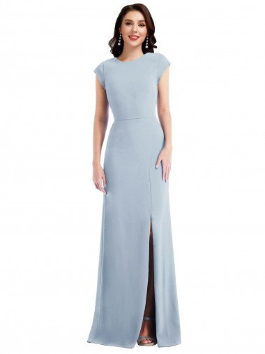 Stretch Crepe Open Back Long Trumpet Formal Evening Gown / Prom Dress / Bridesmaid Dress Sudbury
