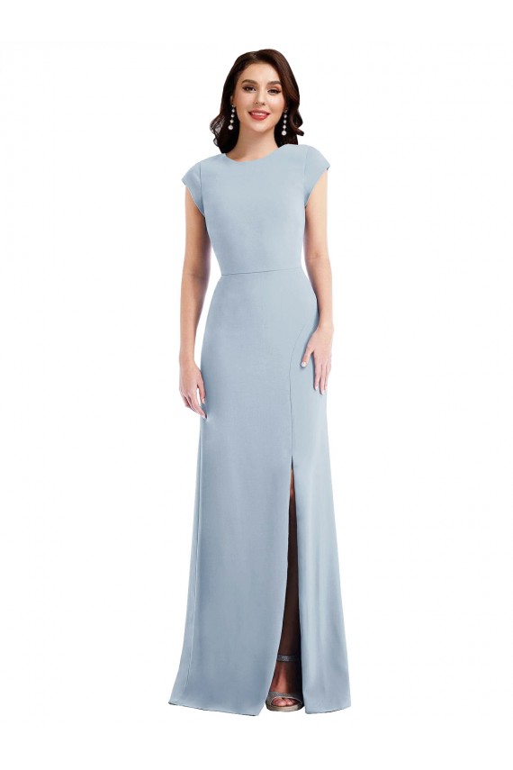 Stretch Crepe Open Back Long Trumpet Formal Evening Gown / Prom Dress / Bridesmaid Dress Sudbury