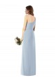 Stretch Crepe Long One Shoulder Light Sky Blue Trumpet Semi Formal Evening Dress / Prom Dress / Bridesmaid Dress Sudbury