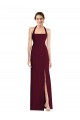 Stretch Crepe Open Back Long Halter Neck Trumpet Semi Formal Evening Dress / Prom Dress / Bridesmaid Dress Sudbury