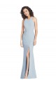 Stretch Crepe Criss Cross Open Back Long Halter Neck Trumpet Evening Dress / Bridesmaid Dress Sudbury