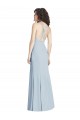 Stretch Crepe Criss Cross Open Back Long Halter Neck Trumpet Evening Dress / Bridesmaid Dress Sudbury