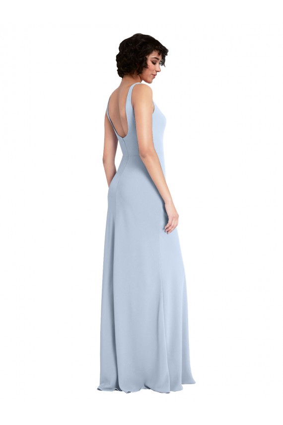 Stretch Crepe Long Square Neck Sheath Prom Dress / Bridesmaid Dress Sudbury