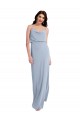 Stretch Crepe V-Back Long Spaghetti Straps Sheath Formal Evening Gown / Prom Dress / Bridesmaid Dress Sudbury