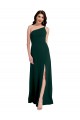 Stretch Crepe Open Back Long One Shoulder A-Line Formal Evening Gown / Prom Dress / Bridesmaid Dress Sudbury
