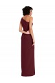 Stretch Crepe Long One Shoulder Burgundy Gold Sheath Formal Evening Gown / Prom Dress / Bridesmaid Dress Sudbury