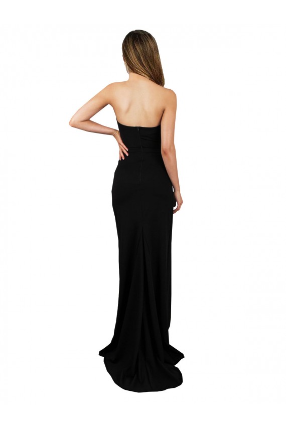 Stretch Crepe Low Back Long Sweetheart Column Formal Evening Gown / Prom Dress / Bridesmaid Dress Sudbury