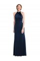 Stretch Crepe Open Back Long High Neck Trumpet Semi Formal Evening Dress / Prom Dress / Bridesmaid Dress Sudbury