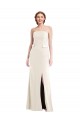 Stretch Crepe Long Strapless Ivory Trumpet Semi Formal Evening Dress / Prom Dress / Bridesmaid Dress Sudbury