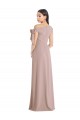 Stretch Crepe Long Off the Shoulder Dusty Pink A-Line Formal Evening Gown / Prom Dress / Bridesmaid Dress Sudbury