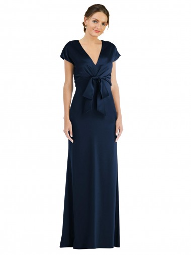 Stretch Crepe Keyhole Back Long Off the Shoulder Trumpet Formal Evening Gown / Prom Dress / Bridesmaid Dress Sudbury