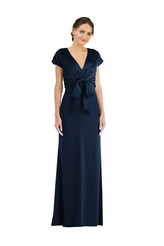 Stretch Crepe Keyhole Back Long Off the Shoulder Trumpet Formal Evening Gown / Prom Dress / Bridesmaid Dress Sudbury