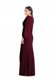 Stretch Crepe Long V-Neck Trumpet Semi Formal Evening Dress / Prom Dress / Bridesmaid Dress Sudbury