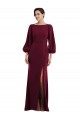 Stretch Crepe Open Back Long Bateau Neck Trumpet Formal Evening Gown / Prom Dress / Bridesmaid Dress Sudbury