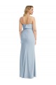 Stretch Crepe Low Back Long Strapless Light Sky Blue Trumpet Semi Formal Evening Dress / Prom Dress / Bridesmaid Dress Sudbury