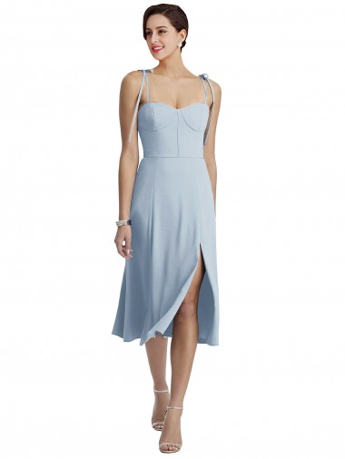 Stretch Crepe Midi Length Sweetheart A-Line Evening Gown / Prom Dress / Bridesmaid Dress Sudbury