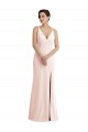 Stretch Crepe V-Back Long V-Neck Trumpet Formal Evening Gown / Prom Dress / Bridesmaid Dress Sudbury
