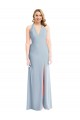 Stretch Crepe Open Back Long Halter Neck Trumpet Bridesmaid Dress / Evening Dress Sudbury