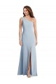 Stretch Crepe Long One Shoulder Light Sky Blue Trumpet Formal Evening Gown / Prom Dress / Bridesmaid Dress Sudbury
