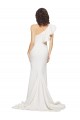 Stretch Crepe Sleeveless One Shoulder Ivory Sheath Semi Formal Evening Dress / Prom Dress / Bridesmaid Dress Sudbury