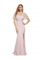 Stretch Crepe & Tulle Low Back Long One Shoulder Sheath Formal Evening Gown / Prom Dress / Bridesmaid Dress Sudbury