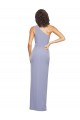Stretch Crepe Long One Shoulder Smoke Blue Sheath Formal Evening Gown / Prom Dress / Bridesmaid Dress Sudbury