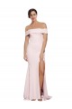 Stretch Crepe Low Back Sweep Train Square Neck Sheath Formal Evening Gown / Prom Dress / Bridesmaid Dress Sudbury