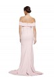 Stretch Crepe Low Back Sweep Train Square Neck Sheath Formal Evening Gown / Prom Dress / Bridesmaid Dress Sudbury