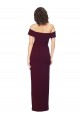 Stretch Crepe Low Back Long Off the Shoulder Sheath Formal Evening Gown / Prom Dress / Bridesmaid Dress Sudbury