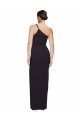 Stretch Crepe Long One Shoulder Black Sheath Formal Evening Gown / Prom Dress / Bridesmaid Dress Sudbury