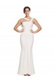 Stretch Crepe Low Back Long Square Neck Sheath Formal Evening Gown / Prom Dress / Bridesmaid Dress Sudbury