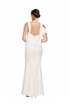 Stretch Crepe Low Back Long Square Neck Sheath Formal Evening Gown / Prom Dress / Bridesmaid Dress Sudbury