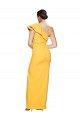 Stretch Crepe Long One Shoulder Saffron Sheath Formal Evening Gown / Prom Dress / Bridesmaid Dress Sudbury