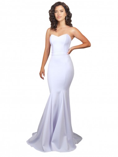 Stretch Crepe Long Sweetheart Mermaid Beach Wedding Dresses Sudbury