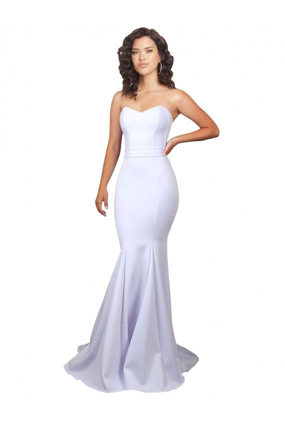 Stretch Crepe Long Sweetheart Mermaid Beach Wedding Dresses Sudbury