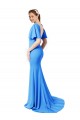 Stretch Crepe V-Back Sweep Train V-Neck Mermaid, Sheath Prom Dress / Bridesmaid Dress Sudbury