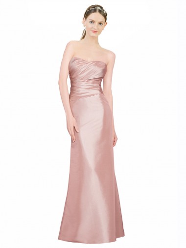 Stretch Satin Low Back Long Sweetheart A-Line Formal Evening Gown / Prom Dress / Bridesmaid Dress Sudbury